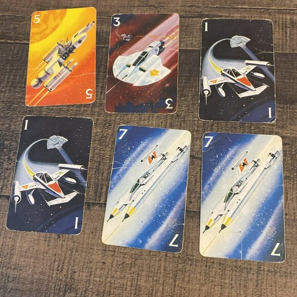 Vintage Space Rockets Card Game 1983 Complete In Rough Condition - Picture 14 of 16